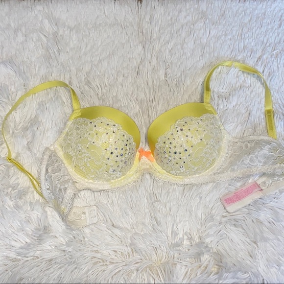 Yellow victoria secret bra Clearance